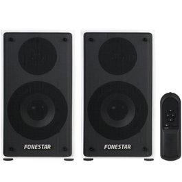 Fonestar class-220b Altavoces activos 2.0 blancos, 2x45W RMS, 60-20000Hz, BT 5.0, línea aux, RCA, mando a distancia